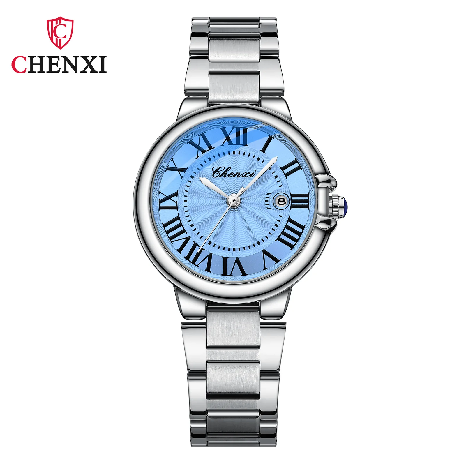 CHENXI 039 Couple Quartz Watche Luxury Fashion Silvery Stainless Steel Ladies Wristwatches for Women Men Clock Gifts