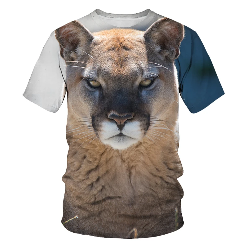 New Summer Tide Leopard Picture Men T-Shirts  Casual 3D Print Tees Hip Hop Personality Round Neck Short Sleeve Quick-Dry Tops