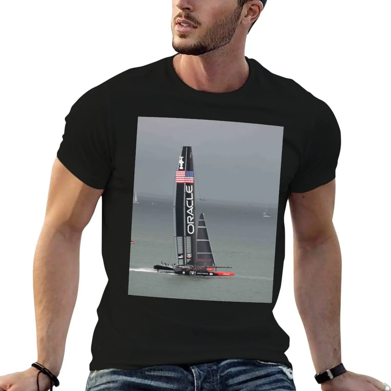Oracle USA T-Shirt vintage funny shirt cotton designer t shirt men
