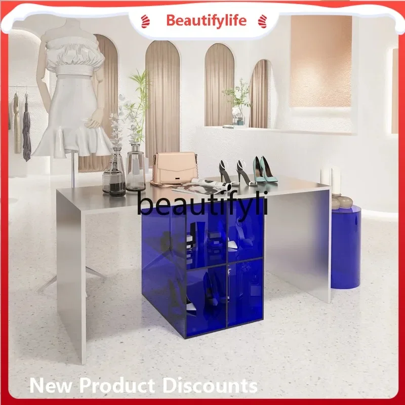 

Nakajima Flowing Water Platform Stainless Steel Acrylic Display Table Shoes Display Bag Display Rack