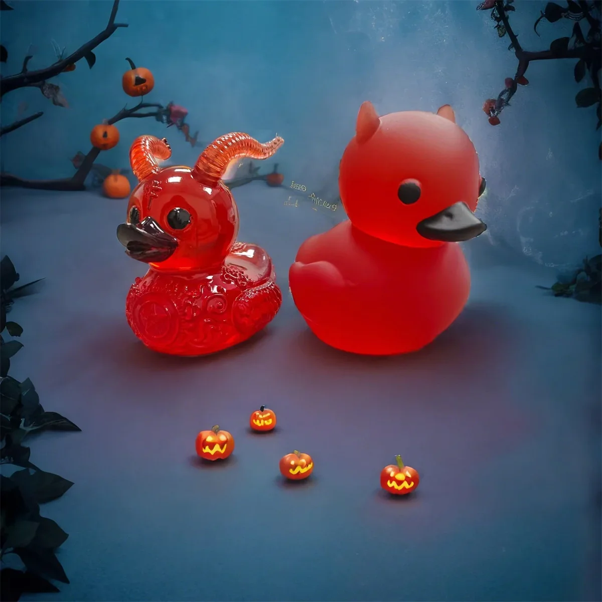 Lil' Devil Ducky, Dark Satanic Duck Gothic Gifts, Halloween Lil' Devil Ducky Desktop Decor, Car Decoration, Desktop Decor Gifts