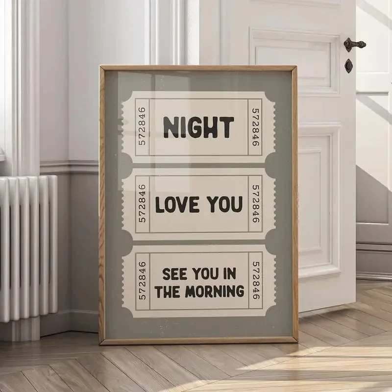 1pc frameless Canvas Painting Minimalist Inspirational Quotes Canvas Posters, Romantic Wall Art, Nordic Bedroom and Living Room