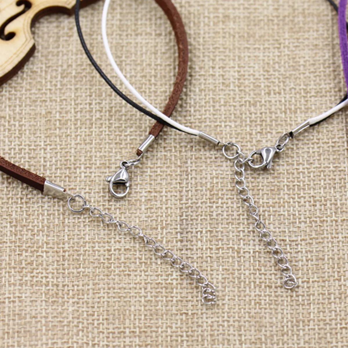 10 Piezas de Cierres de Langosta de Acero Inoxidable, Conectores de Cordón Duraderos para Joyería DIY, Pulseras y Collares