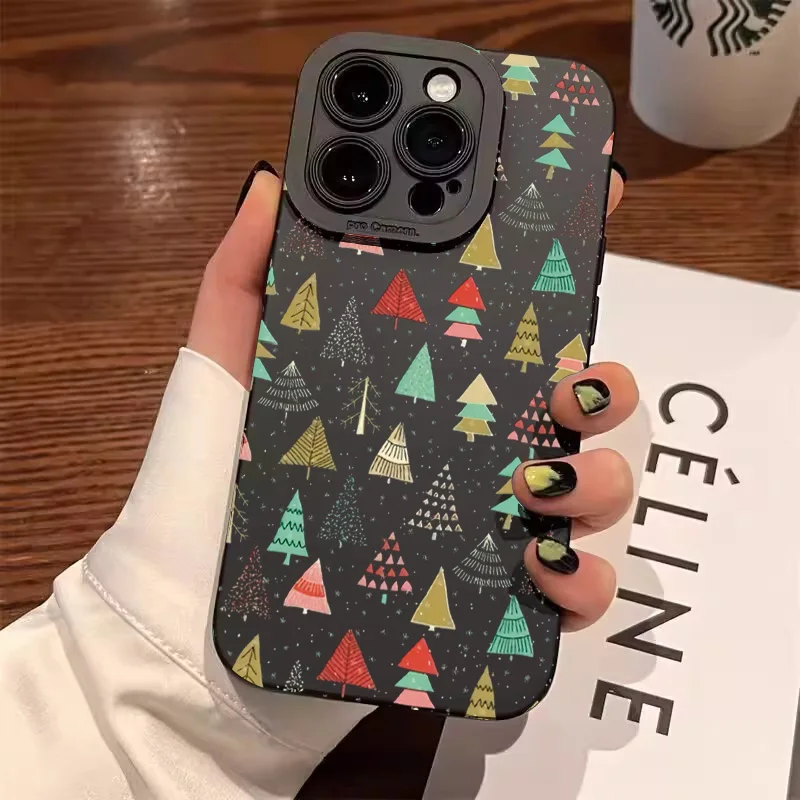 Nice Christmas Tree Printed Phone Case for Samsung Galaxy S25 S24 S23 Ultra S22 S21 FE A16 A14 A34 A54 A53 A13 A35 A15 A55 Cover