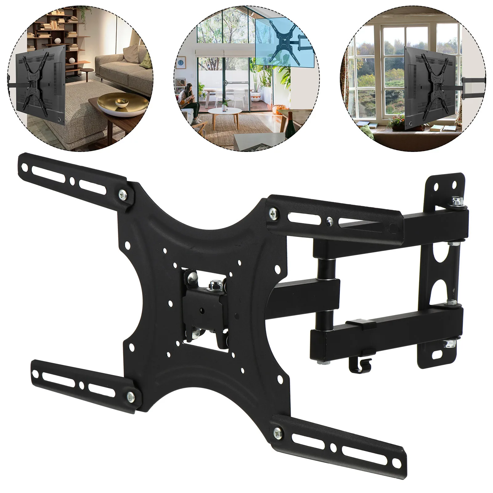 

1Pcs LCD Screen Wall Mounted Holder Adjustable -55 Inch Fixed Rack Stable Support for Public Places Living