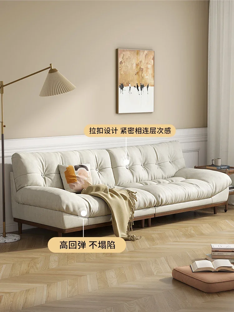 Clouds all solid wood sofa small living room corner combination modern simple ash new Chinese furniture