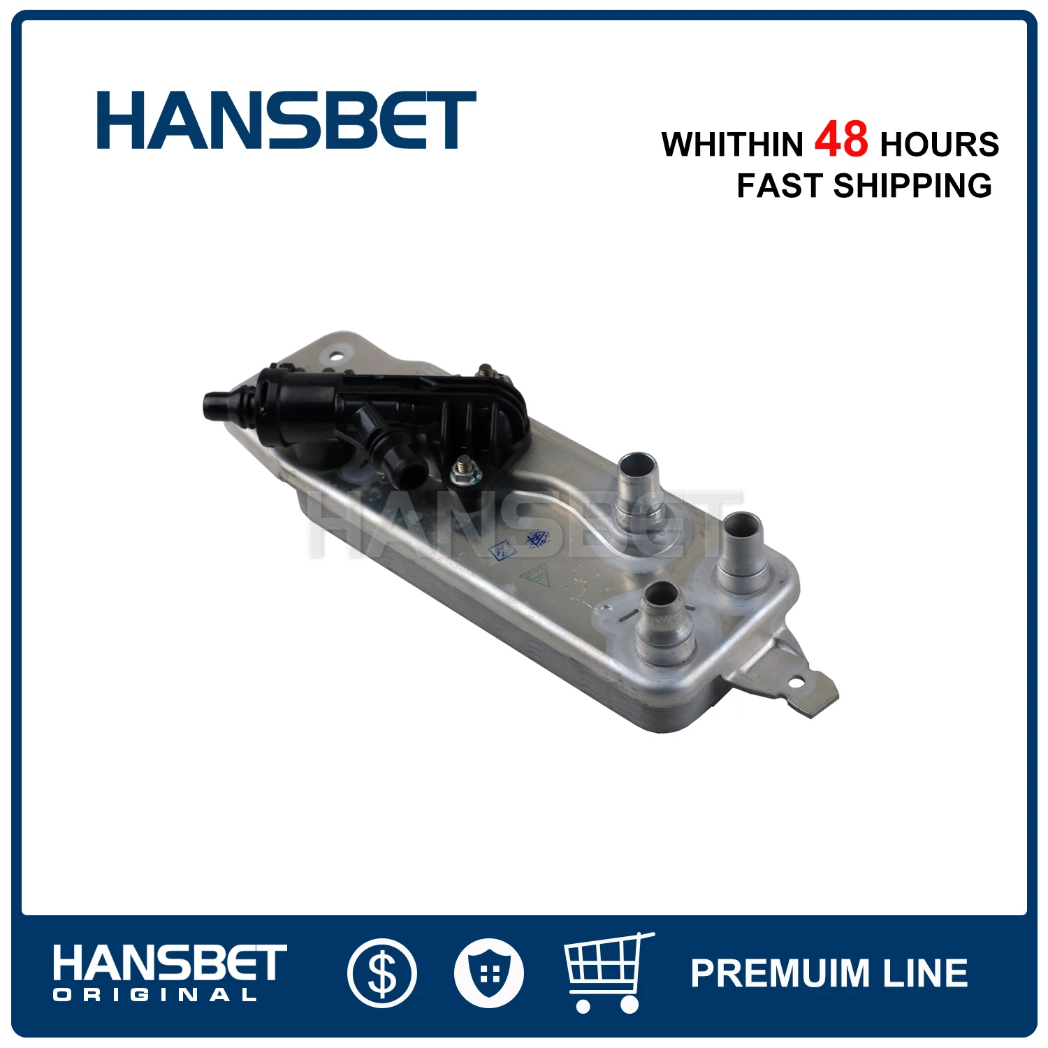 Transmission Oil Cooler W/Thermostat W/ Housing Assy Fit BMW 5 6 7 Series F10 F02 535i 640i 740i 750I 760LI 17217638678 HANSBET