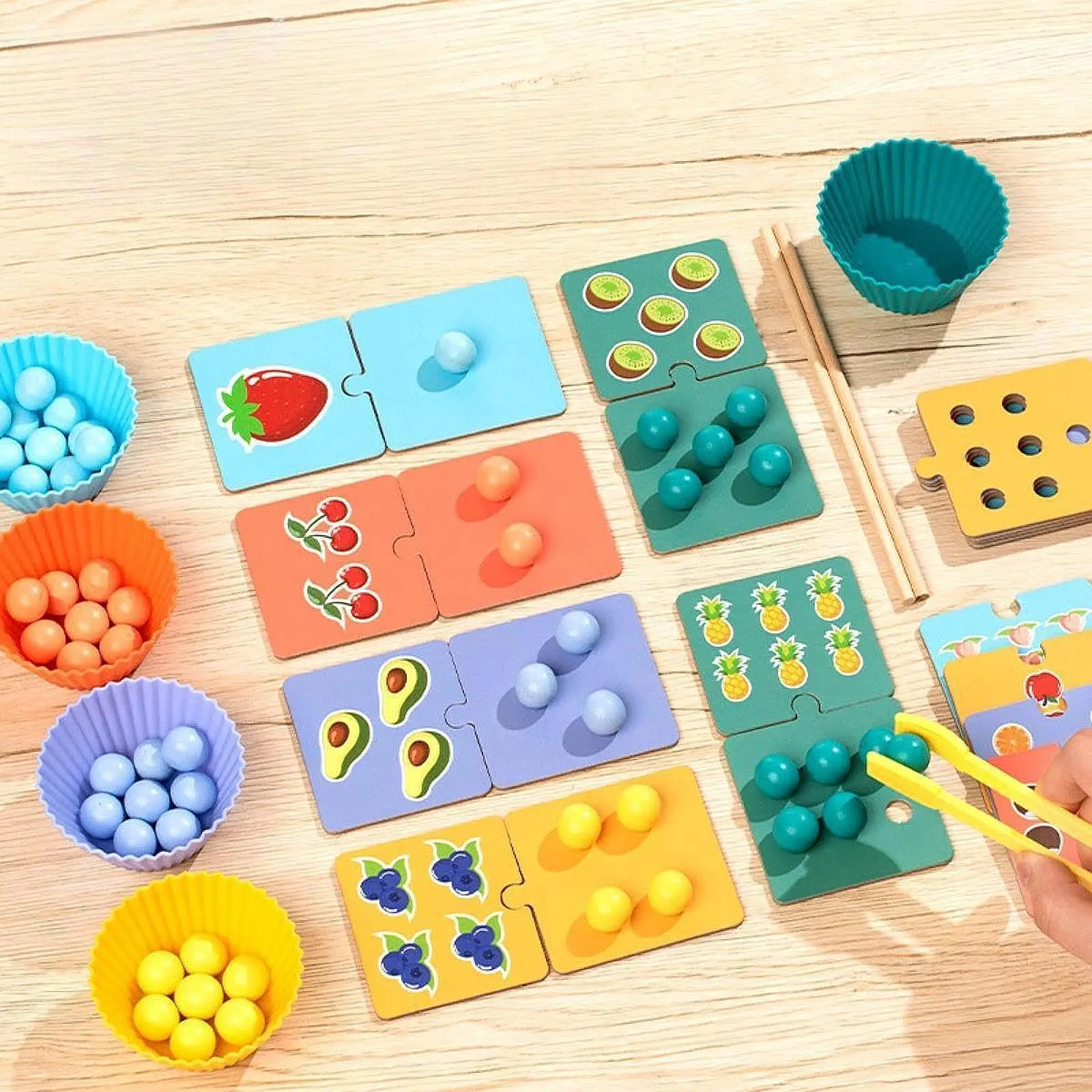 Zabawki do liczenia i sortowania kolorów Motoryka mała dla dzieci i niemowląt