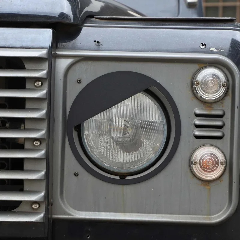 For Land Rover Defender 2004-2019 Aluminum Alloy Car Headlight Bezel Cover Angry Eyes Style Cover Trim Sticker Car Accessories