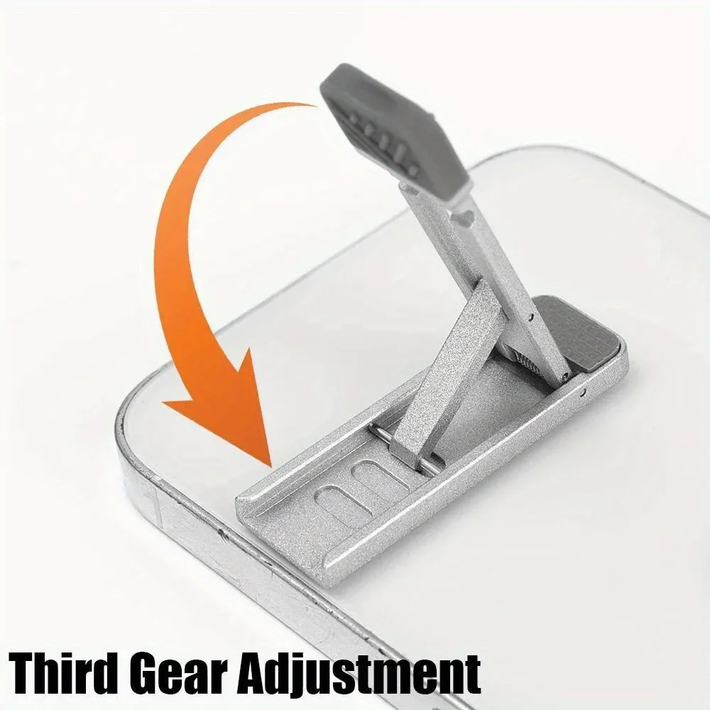 2Pcs Mini Invisible Mobile Phone Stand Self-adhesive Metal Bracket for IPad IPhone 15 Samsung Adjustable Folding Kickstand