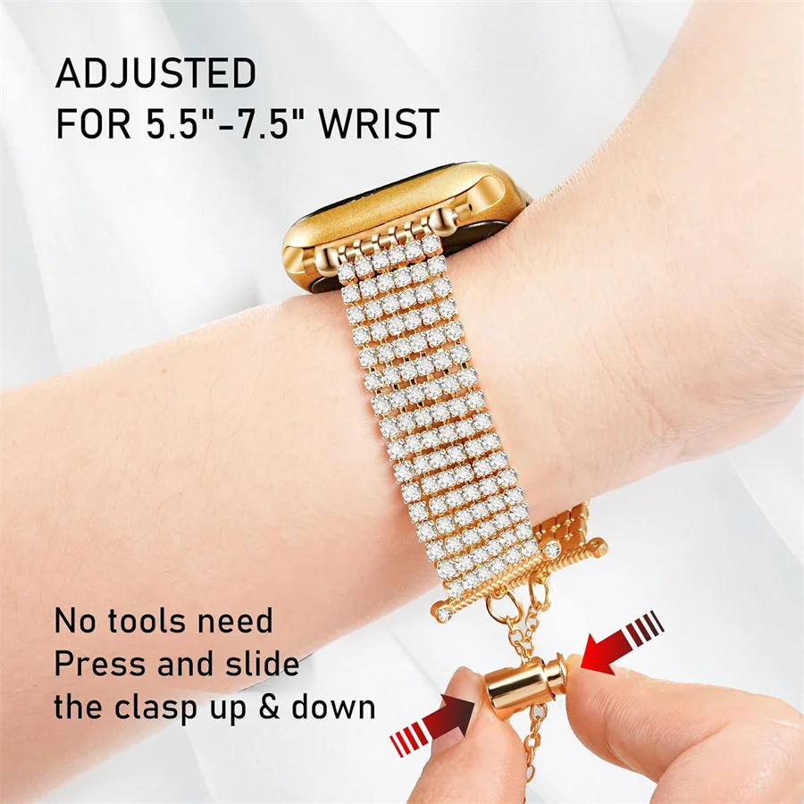 Super flash claw chain For Apple Watch Series 9 8 7 6 5 SE 4 38/40/41/42/44/45mm Fashion Elastic Band iWatch UItra 2 49mm