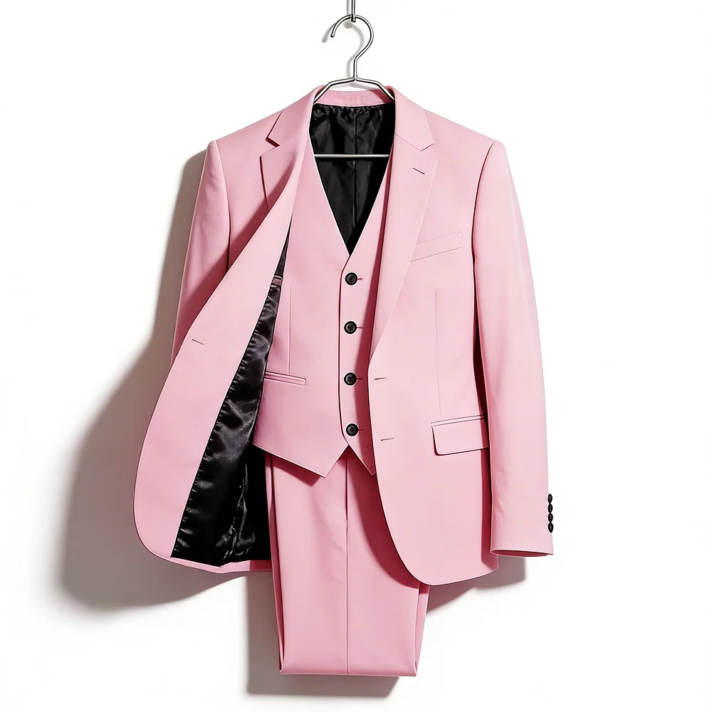 

Классический мужской костюм-тройка: смокинг с уникальным лацканом, однобортный пиджак, жилет и брюки