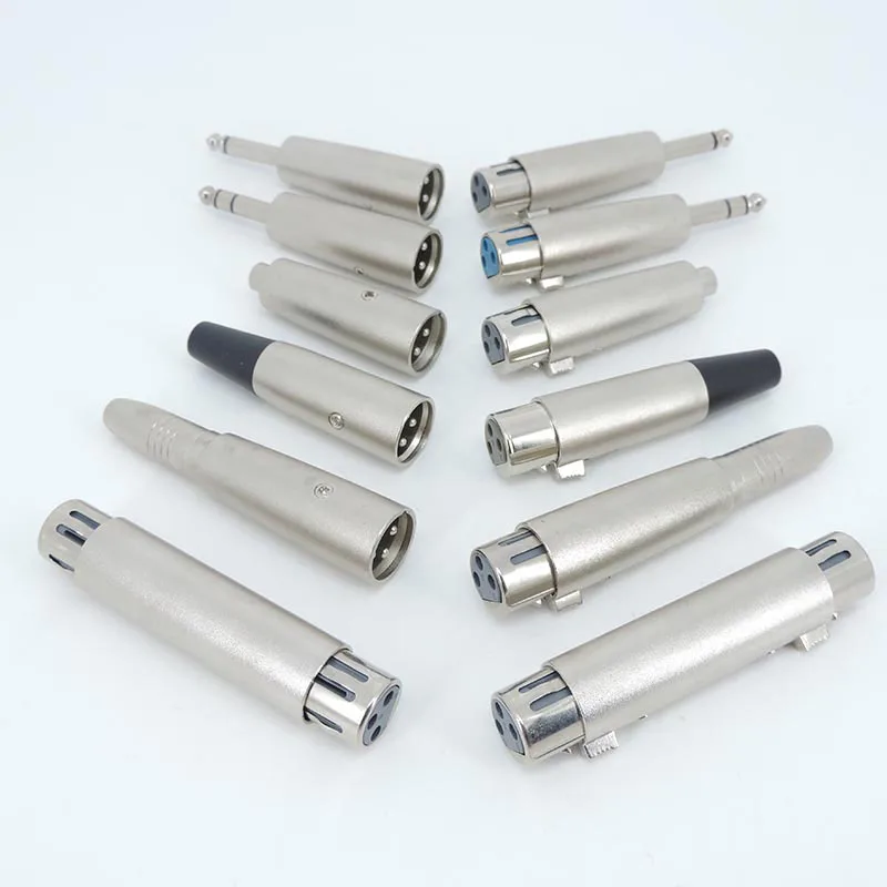 오디오 금속 마이크, 3 핀 XLR 남성 여성, 1/4 인치 6.35mm 6.5 마이크 모노 RCA 남성 여성 스테레오 변환 컨버터 어댑터, L1