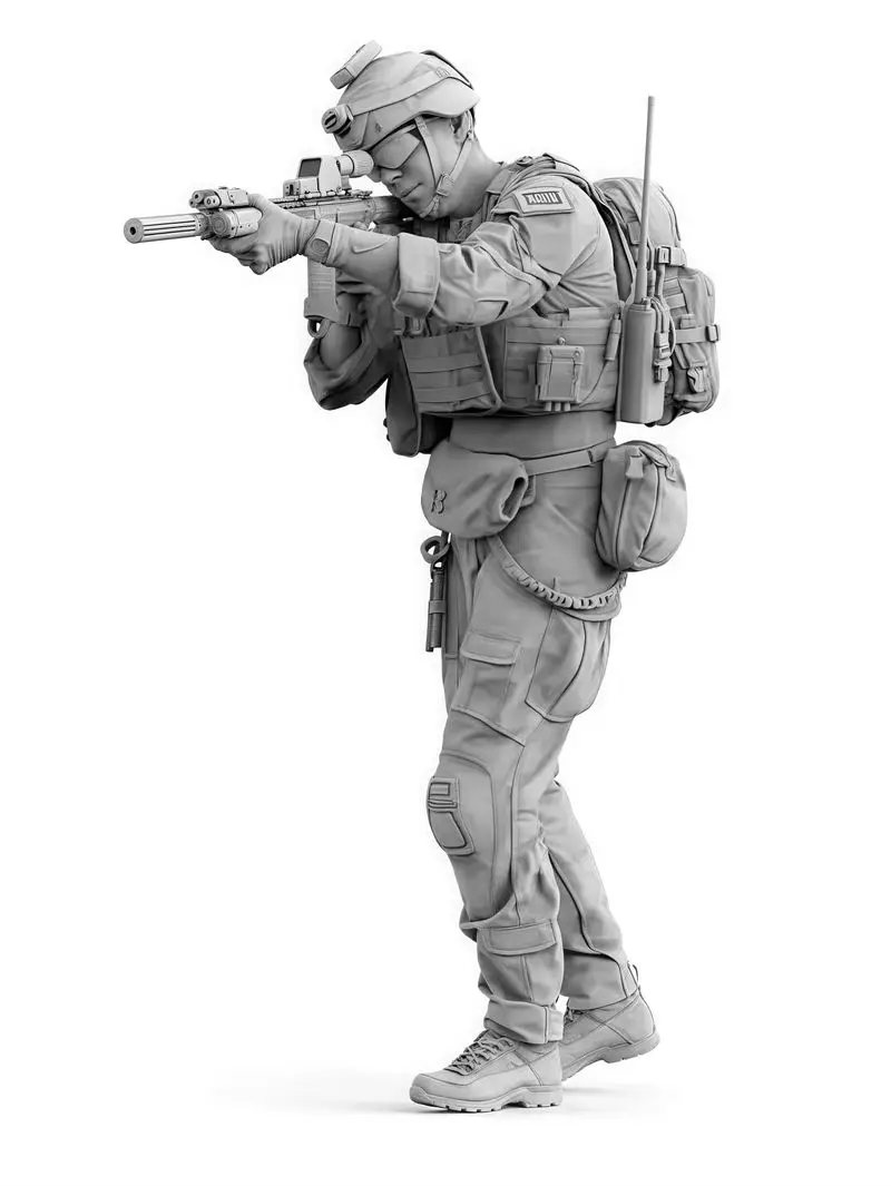 

1/16 Resin Soldier Model Modern Us Army Special Operations Soldier White Model Gk Unassessed And Uncolored Kit