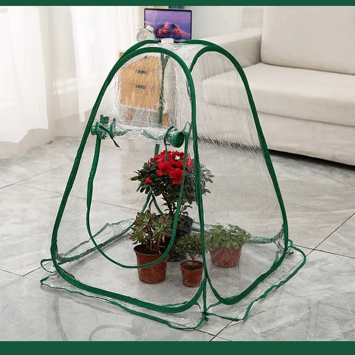 Foldable Portable Home Gardening Thermal Cover, Heat Preservation & Rain Shelter for Succulents and Flowers