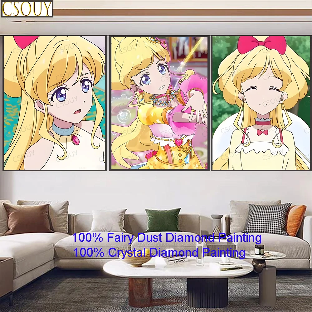 

100% Fairy Dust Diy Diamond Painting Cross Stitch Cartoon Butterfly Crystal Square Drill Full Embroidery Mosaic Decor Needlework