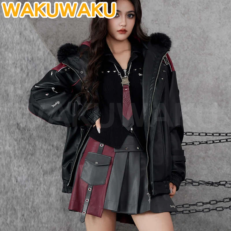 

【Официальный】Wriothesley Косплей Костюм Игра Genshin Impact WakuWaku Женская повседневная юбка Doujin Повседневная одежда Wriothesley Рождество