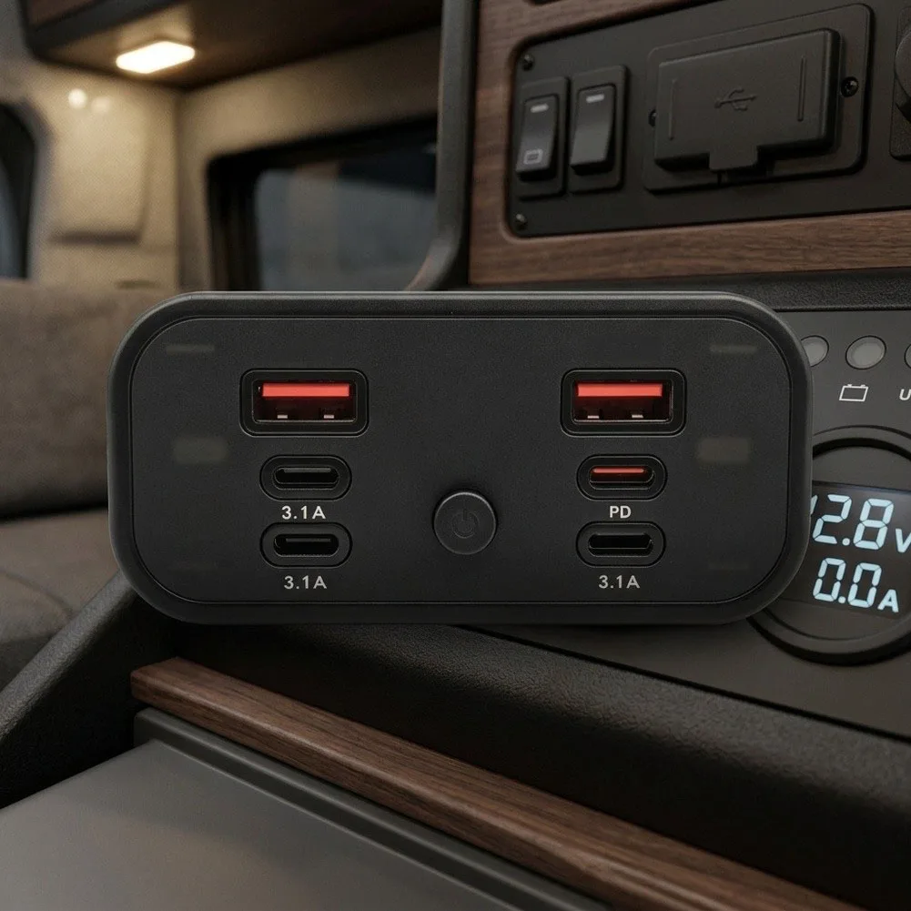Waterproof Dual for usb-c Car Power Socket for Reliable Charging in Cars Trucks RV Boats and Motorcycle Applications
