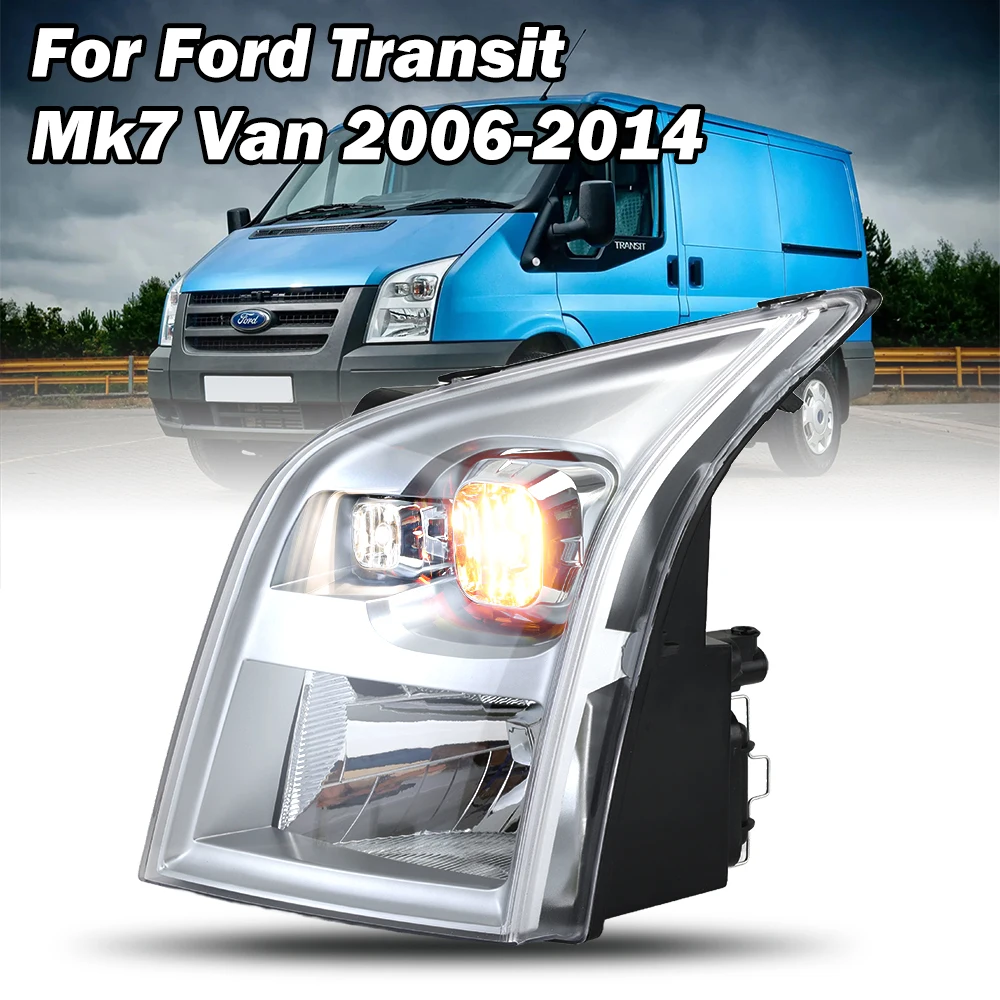 

Auto Headlight For Ford Transit MK7 Van V348 2006 -2010 2011 2012 2013 2014 Headlamp w/motor Turn Signal Light Car Accessories