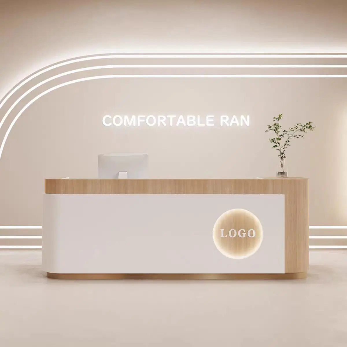 Hair Salon Luxury Reception Desk Counter Decorations Beauty Modern Office Reception Desk Counter Cashier Commercial Furniture