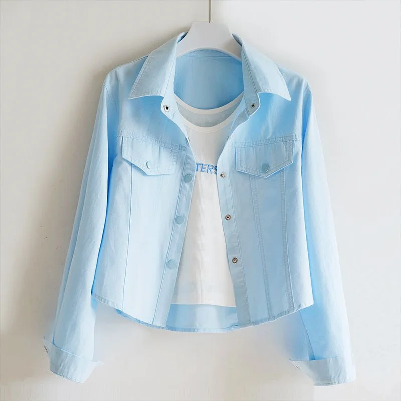 

2024 New Shirt Women's Fashion Versatile Short Jacket Coat Female Blouse Design Sweet Shirt Top 3XL