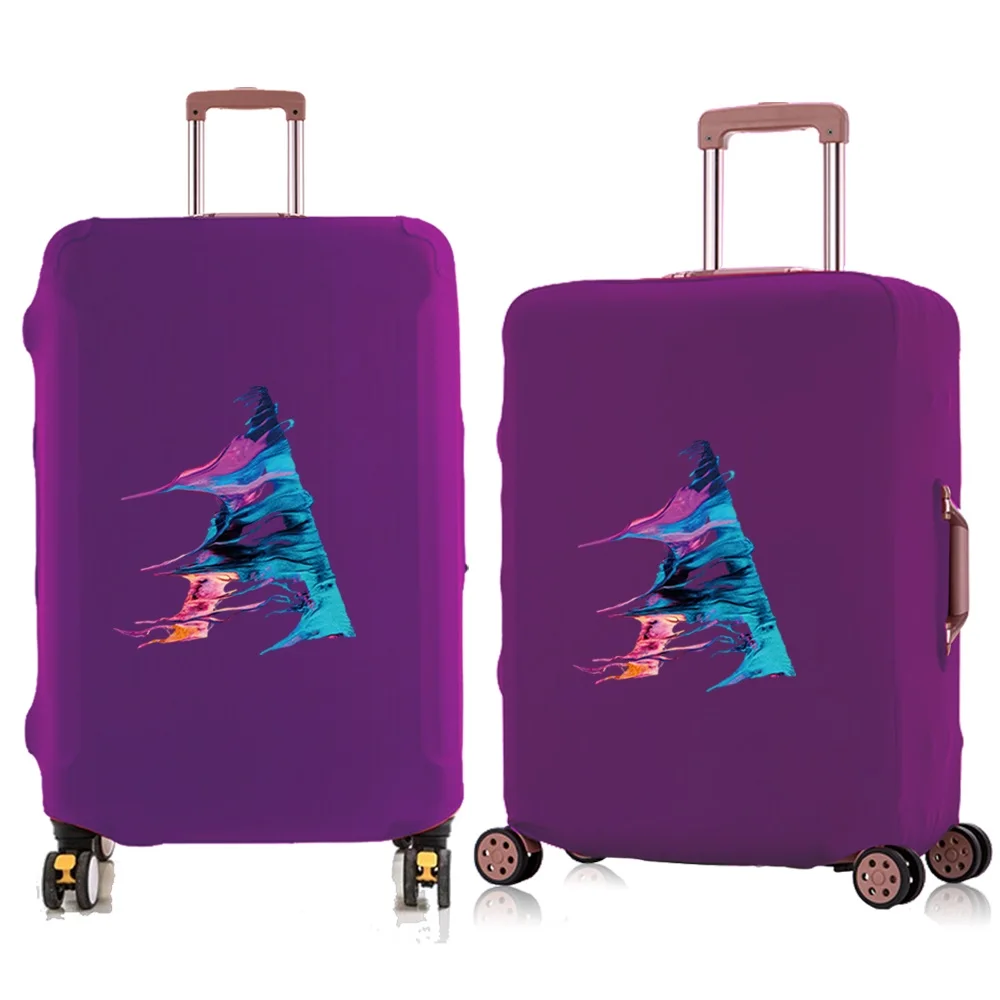 Suitcase Cover Luggage Protective Cover Paint Initials Design Travel Elastic Dust Cases for 18 To 28 Inches Travel Accessories