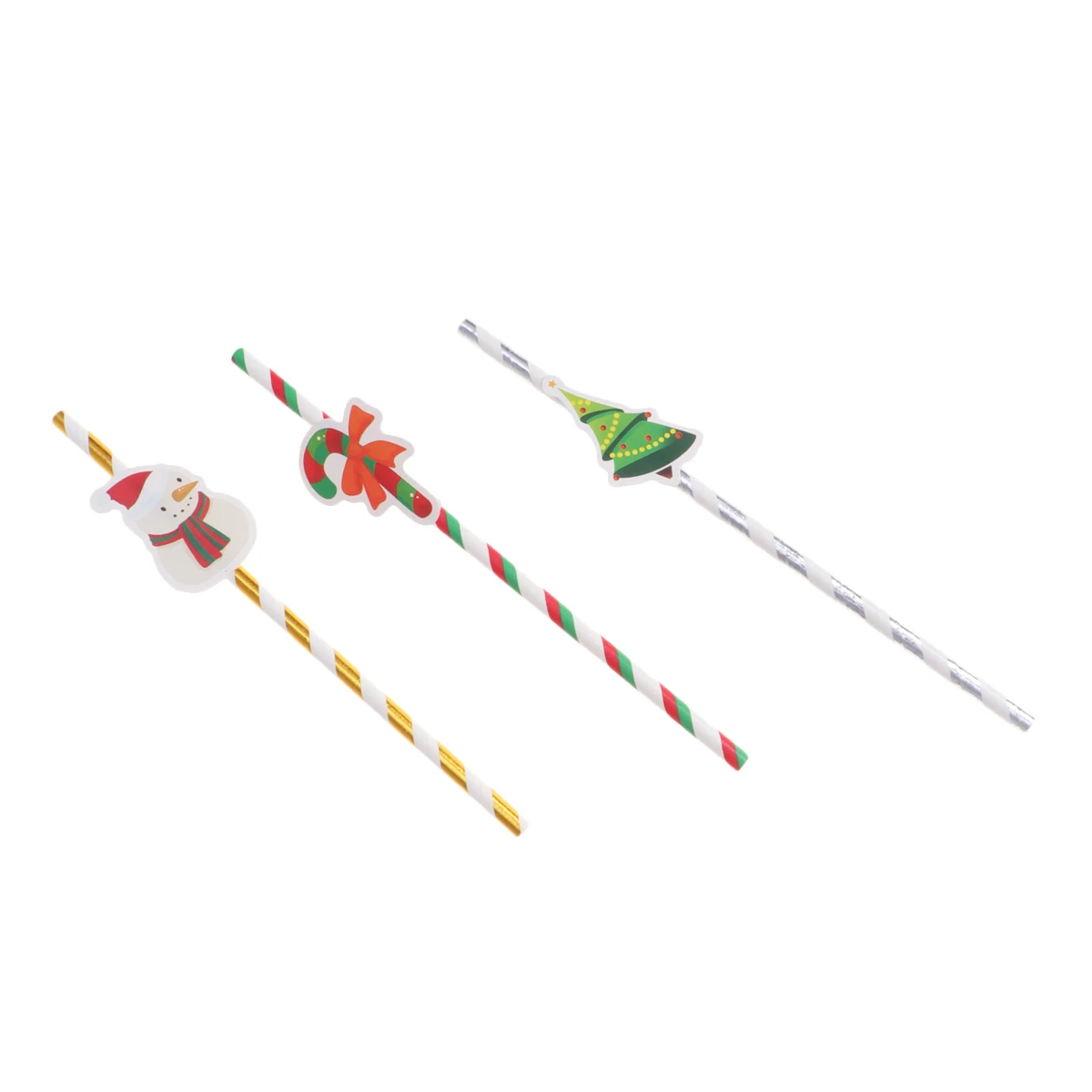 

90 Pcs Cartoon Paper Straw Festive Straws Drinking Disposable for Xmas Themed Christmas Party Supplies