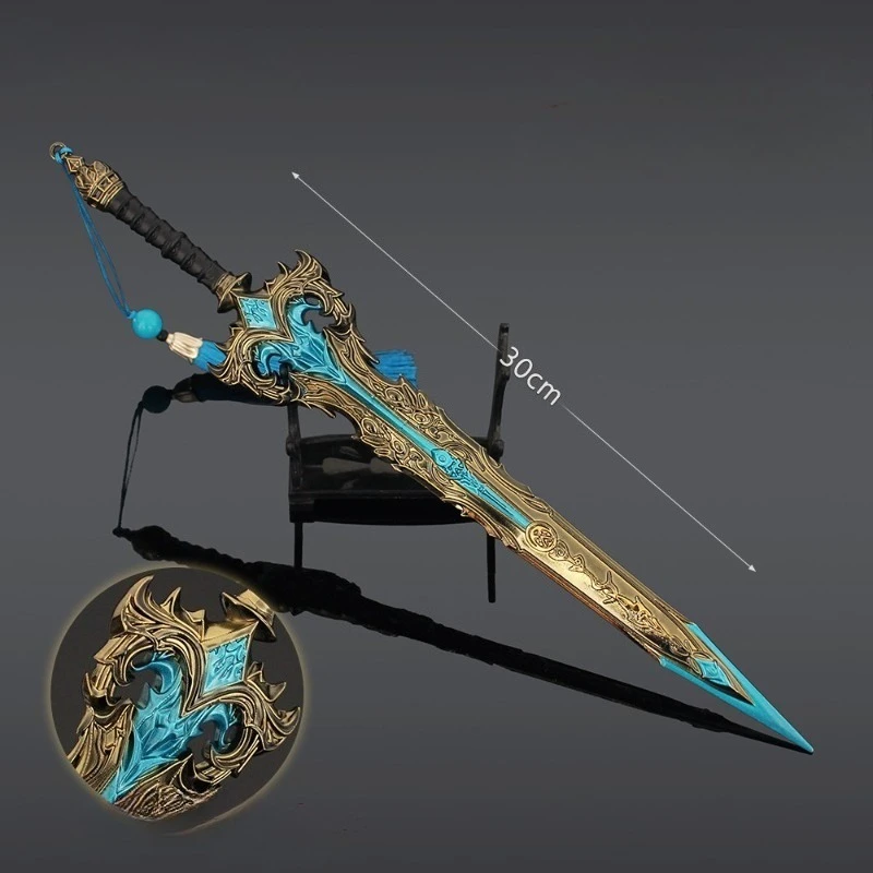 30 cm/11,81 Zoll Schöpfung der Götter 12 göttliche Schwerter alte Waffe Qingyun Schwert Legierung Waffe Modell Metall Spielzeug Sammlung Ornament