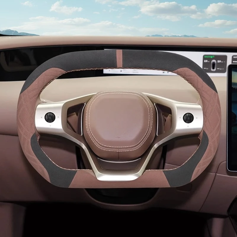 

Anti Slip Protection Steering Wheel Suitable for AVATR 07 Free Hand-sewn Suede Steering Wheel Cover