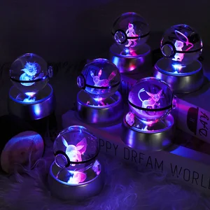 Pokemon Crystal 3D Poke Ball Spielzeug basierend auf LED Light, Gengar Jigglypuff Mimikyu Cubone Charizard, Geschenk Home Decor 12 Hauptverkäufe Mega -Licht - №6