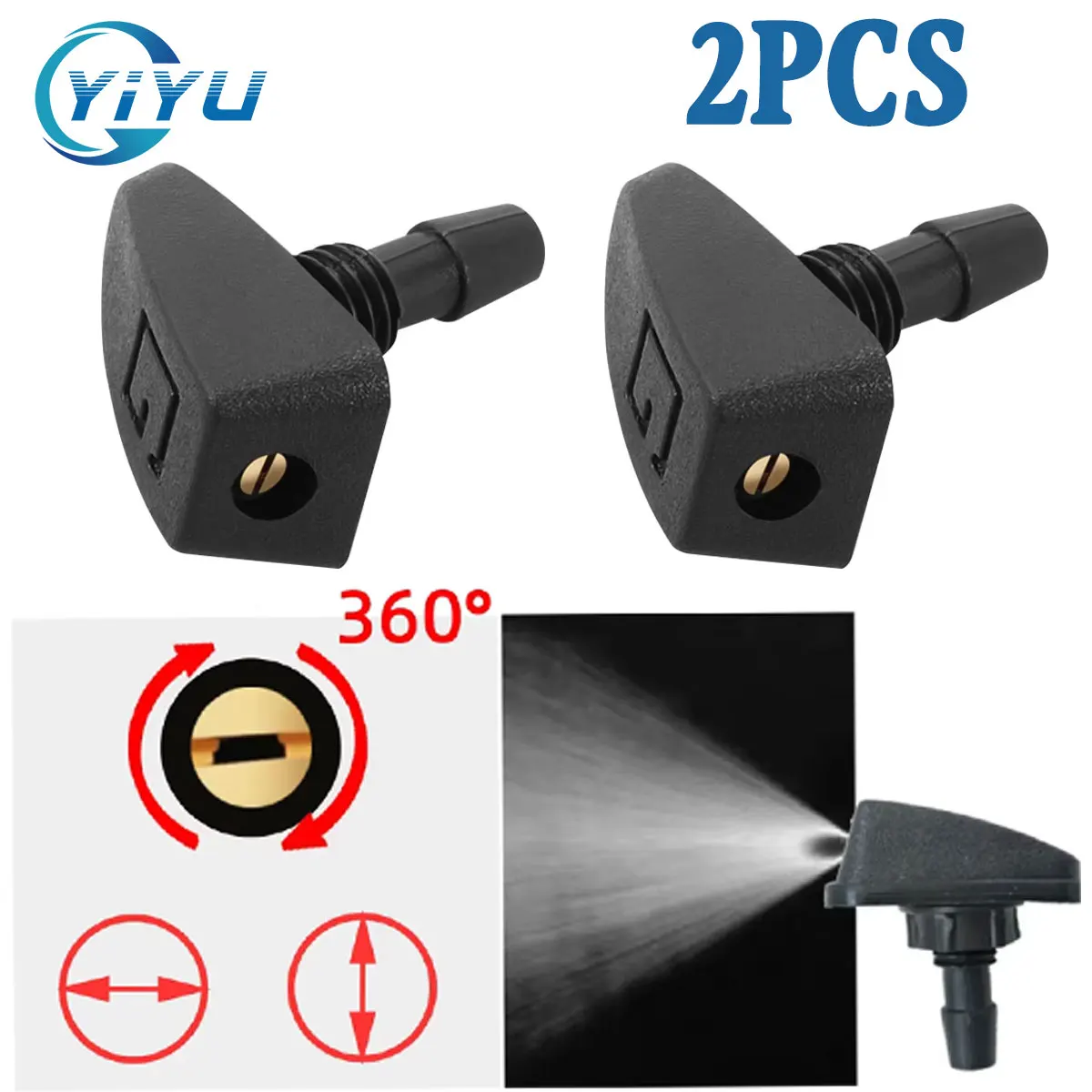 

Автомобильный универсальный комплект сопла стеклоочистителя переднего капота, комплект распылителя, крышка сопла вентилятора спринклера, регулируемая розетка омывателя