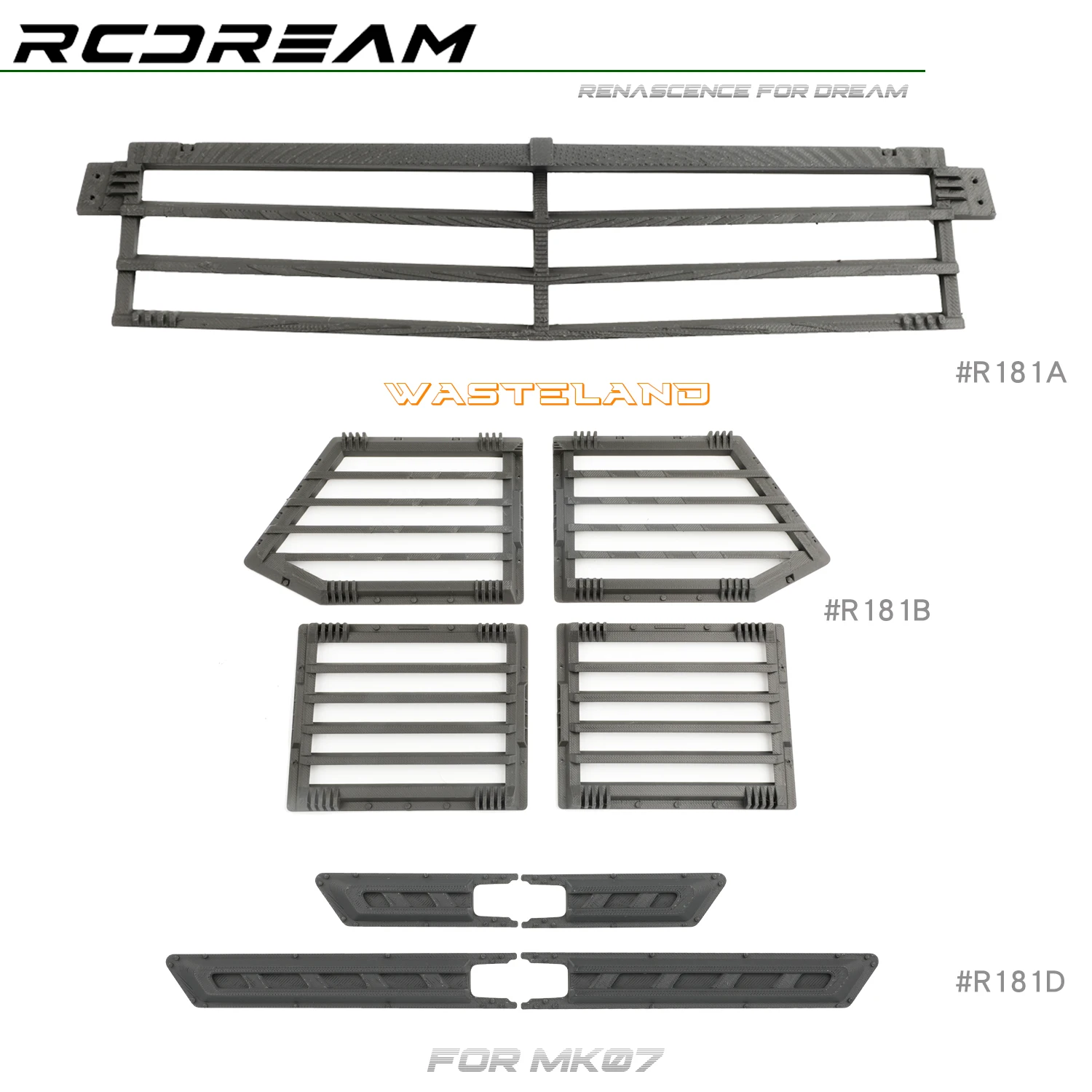 RCDream 1/7 Armored Protective Doors Plates Panels Car Shell Decoration Board for Croboll MK07 JK07 Body Upgrade Parts #R181D