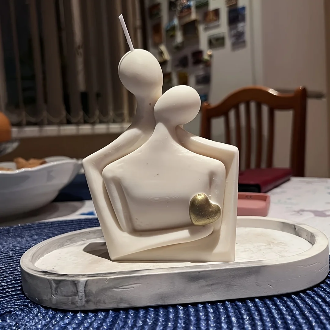 DIY Valentinstag Geschenk Paar Umarmungen Kerzen Silikonform Menschlicher Körper Kunst Gießen Aromatherapie Gips Harzform