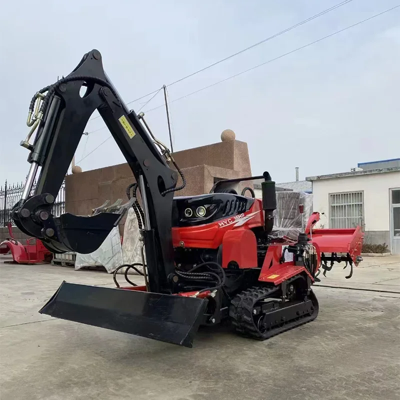 Power Mini Crawler Cultivator for Agricultural Farming Rotavator Rotary Tiller with Gear and Engine Core Components