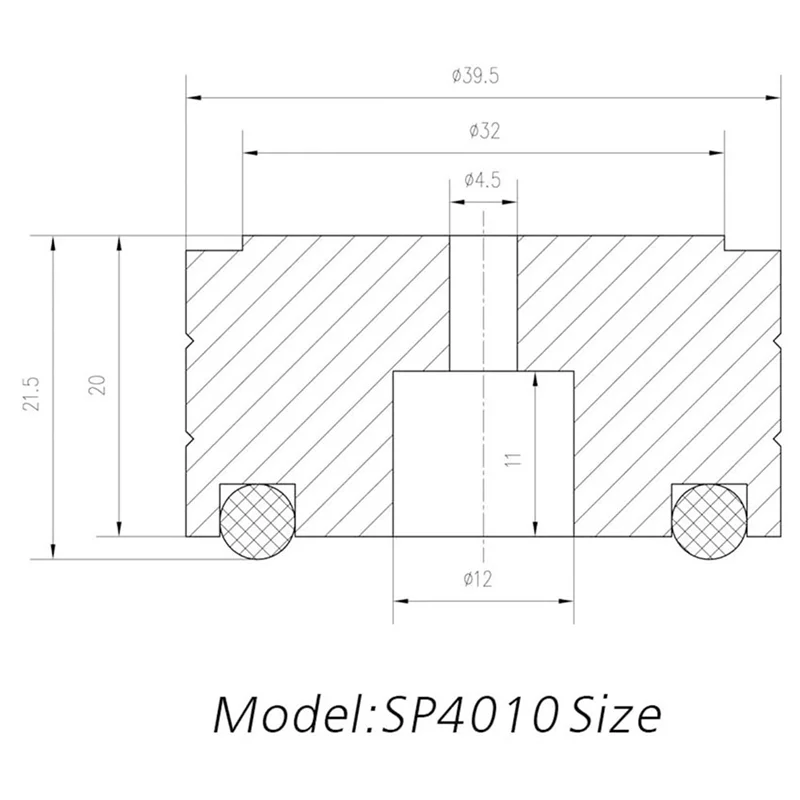 12 個 40X20mm アルミニウム Hifi AMP スピーカー分離スタンド ターンテーブル DAC フィートパッド-VVNB