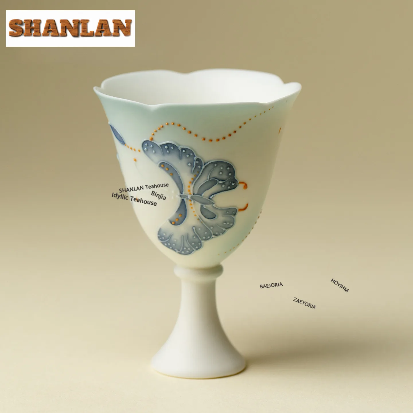 30ml Hand Drawn Butterflies Teacup Creative Tea Bowl Set Of Cups Tea-tasting Smelling Cup Chazhan Master Cups For Tea Collection