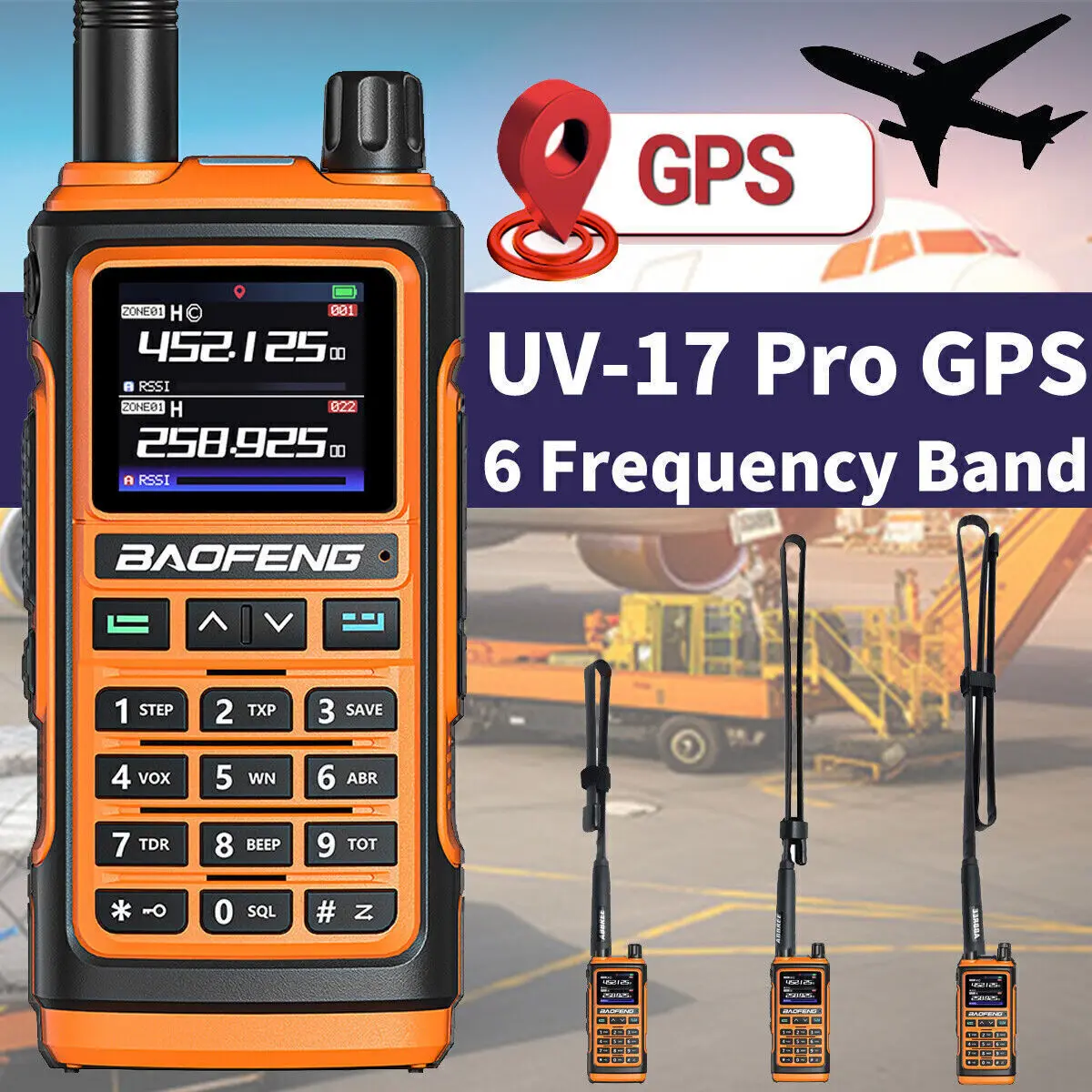 Baofeng UV-17Pro L Walkie Talkie Tri Band Wireless Copy Frequency USB Ham Radios