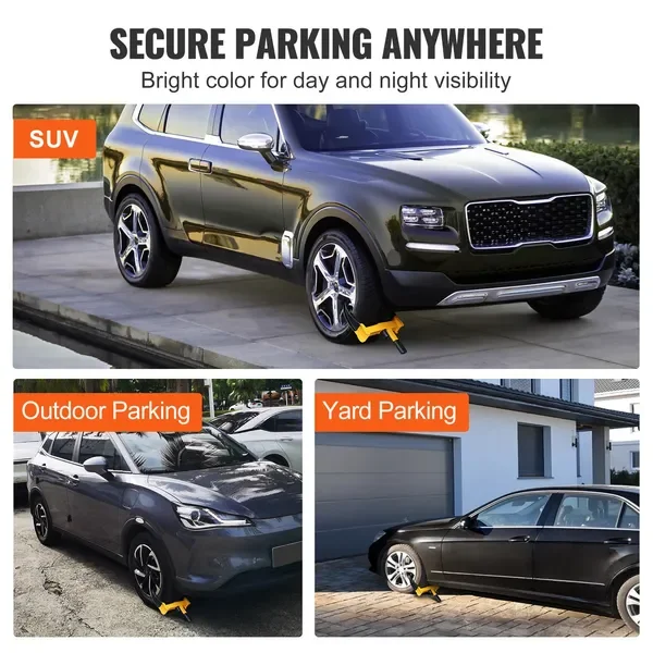 2 pacotes de bloqueio de roda universal, bloqueio de pneu de aço ajustável para atv suv carro barco motocicleta, com 6 chaves