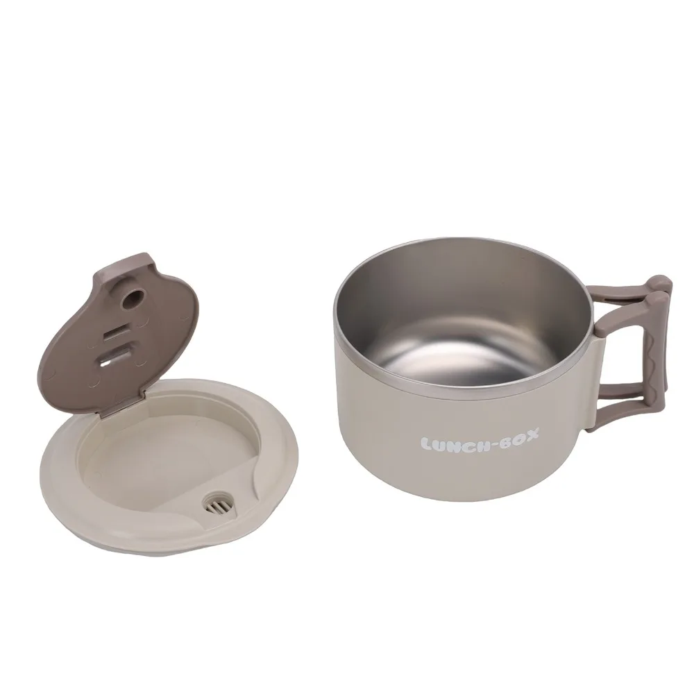 316 Stainless Steel Microwave Ramen Bowl Foldable Handle 1200ml Noodle Container With Lid Ramen Bowl With Spoon For Picnics