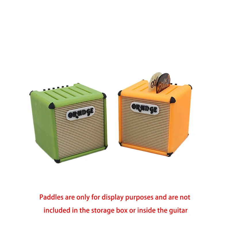 1 комплект, 1/12, миниатюрная гитара для кукольного домика с медиаторами и коробкой для хранения, модель музыкального инструмента для сцены, аксессуары для декора кукольного дома