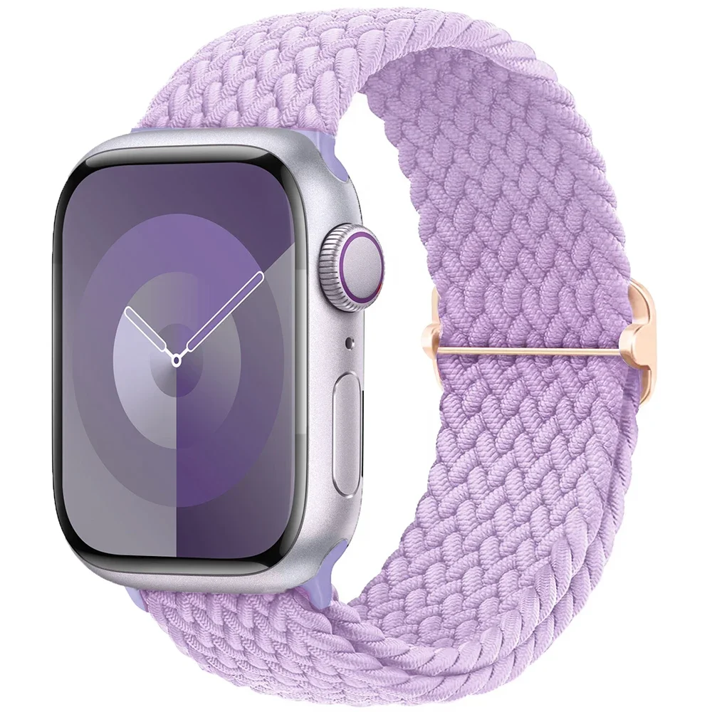Geflochtene Solo Loop für Apple Watch Ultra Band 40 mm 44 mm 41 mm 38 mm 49 mm 45 mm elastisches Nylonarmband iWatch Serie 9 8 7 3 SE Armband
