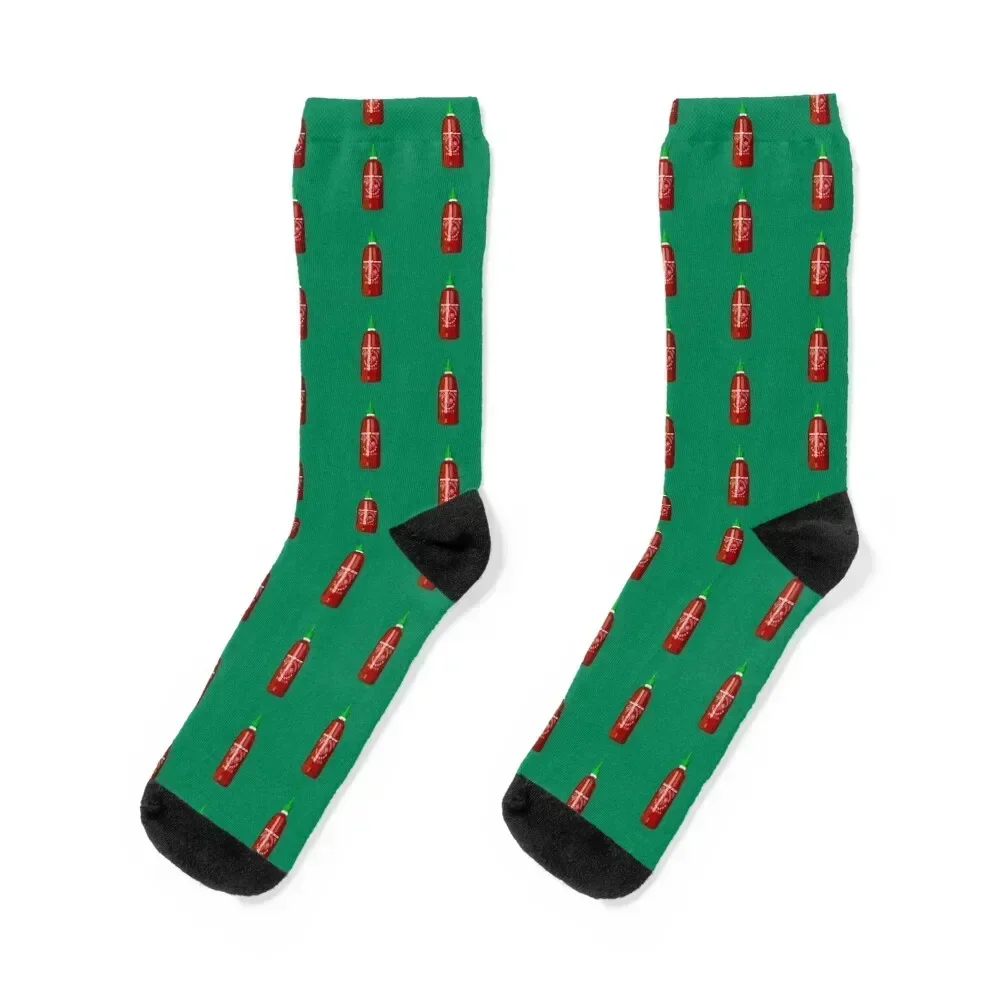 

Sriracha hot sauce drawing Socks anti slip football men cotton high quality gym Women's Socks Men's