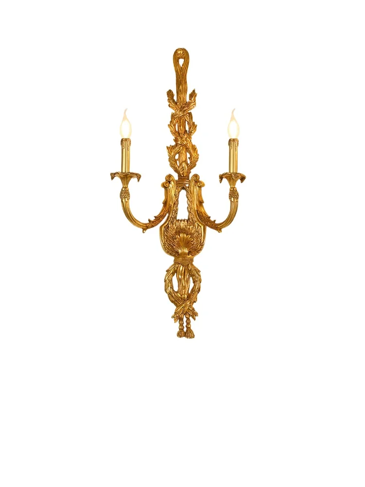 

French wall lamp bedroom living room background wall crystal corridor European luxury hotel villa hotel engineering lamps