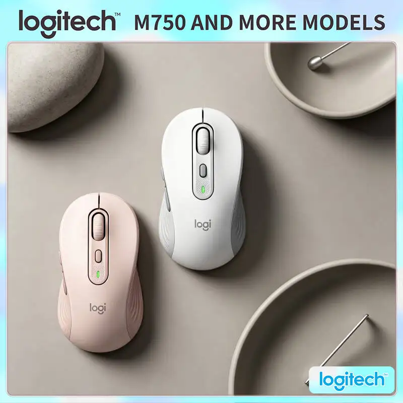 

M750 Bluetooth Mouse - Quiet Silent Clicks, SmartWheel Smooth Scroll, 20-Month Battery, Multi-Platform Ready