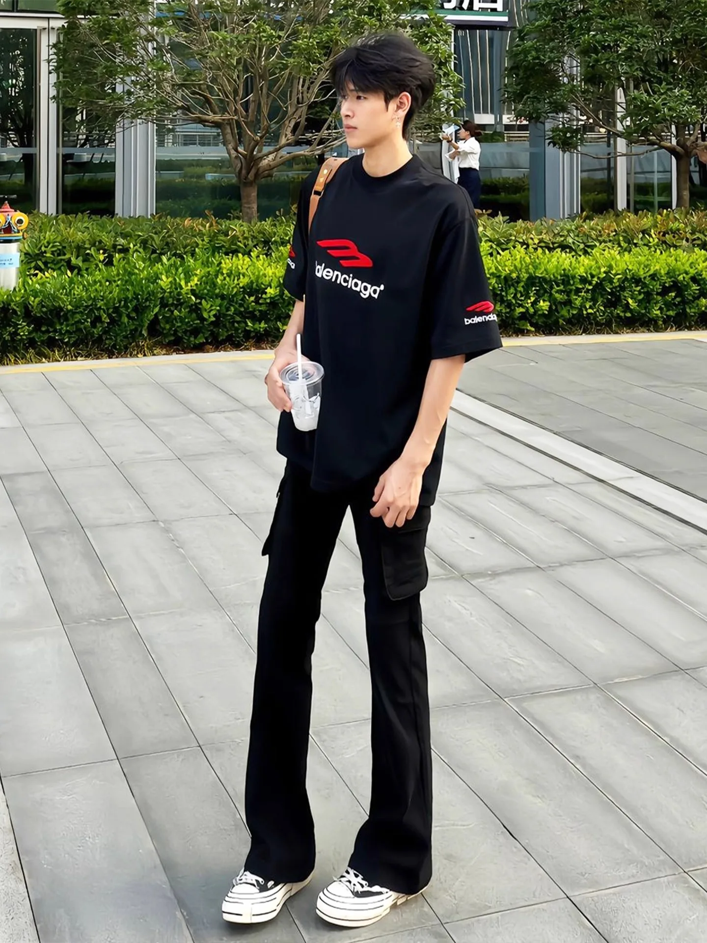 

Bla American High Street Workwear Джинсы Мужские летние расклешенные узкие брюки Cleanfit Длинные брюки прямого кроя