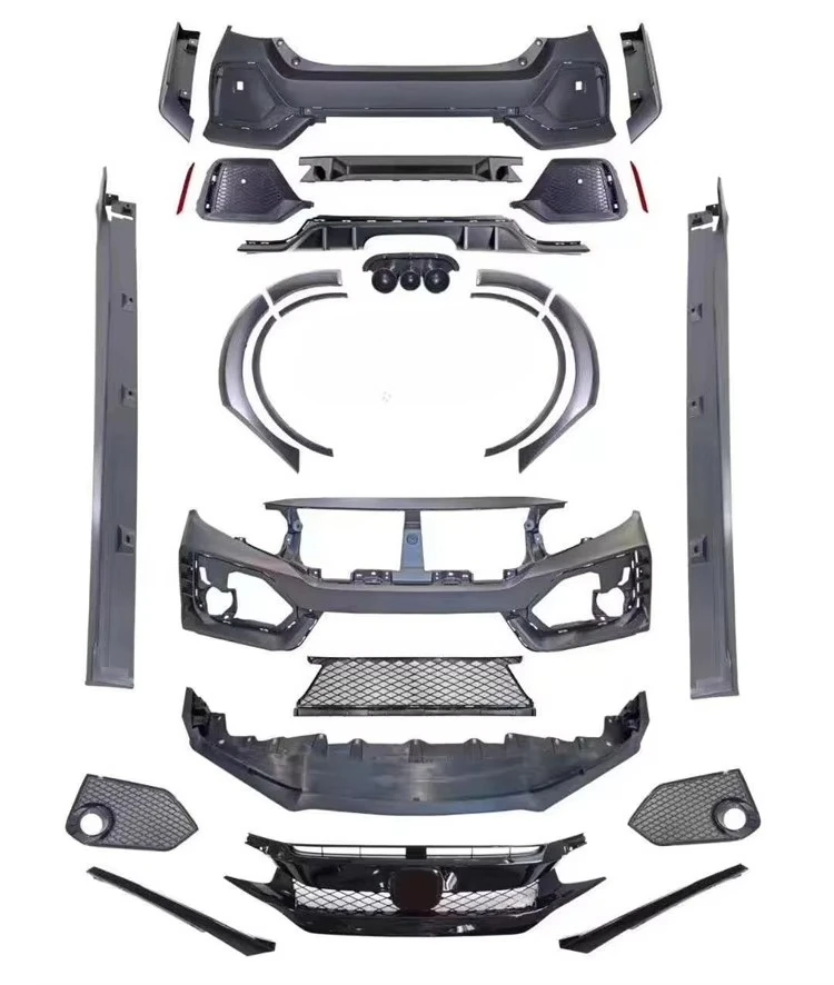 

Hot Sale Japan Car Big Body Kits for civic Spoiler Front Lip Rear Bumper