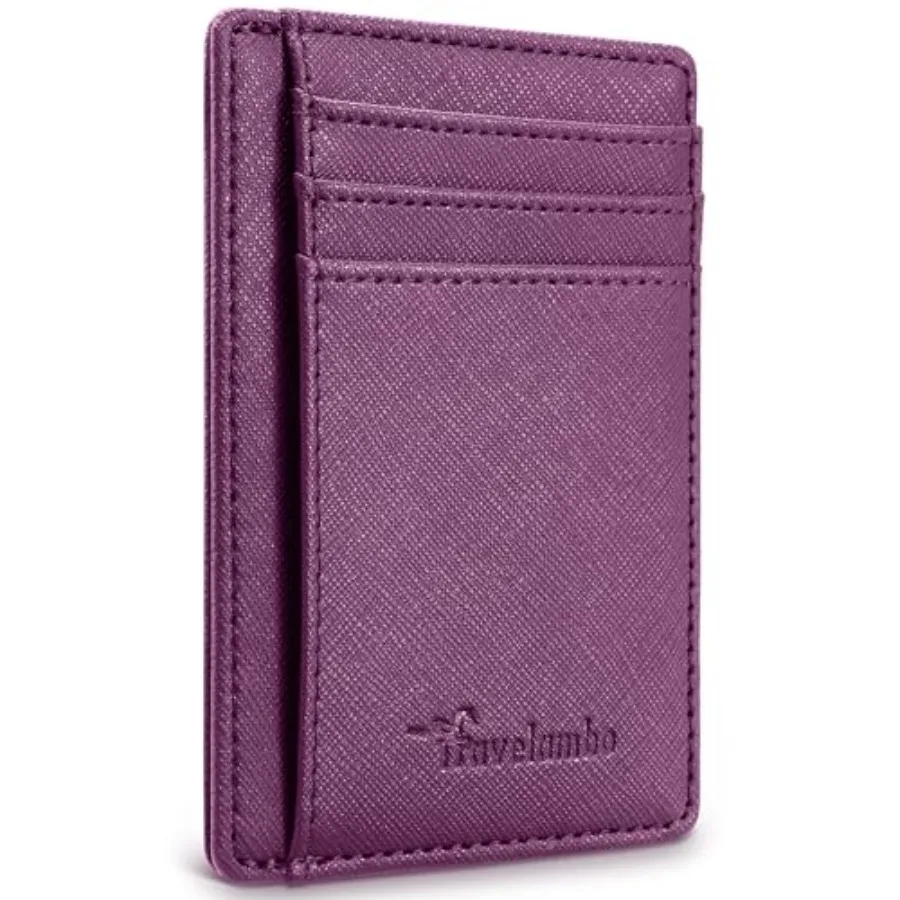 

Slim Wallet Front Pocket Minimalist Leather RFID Blocking Medium Size