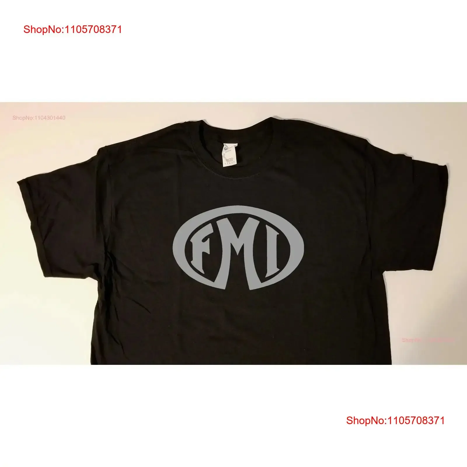 FMI Fulton Musical Industries gray on black classic style T Shirt vintage Washed Slightly Breathable Stylish Casual
