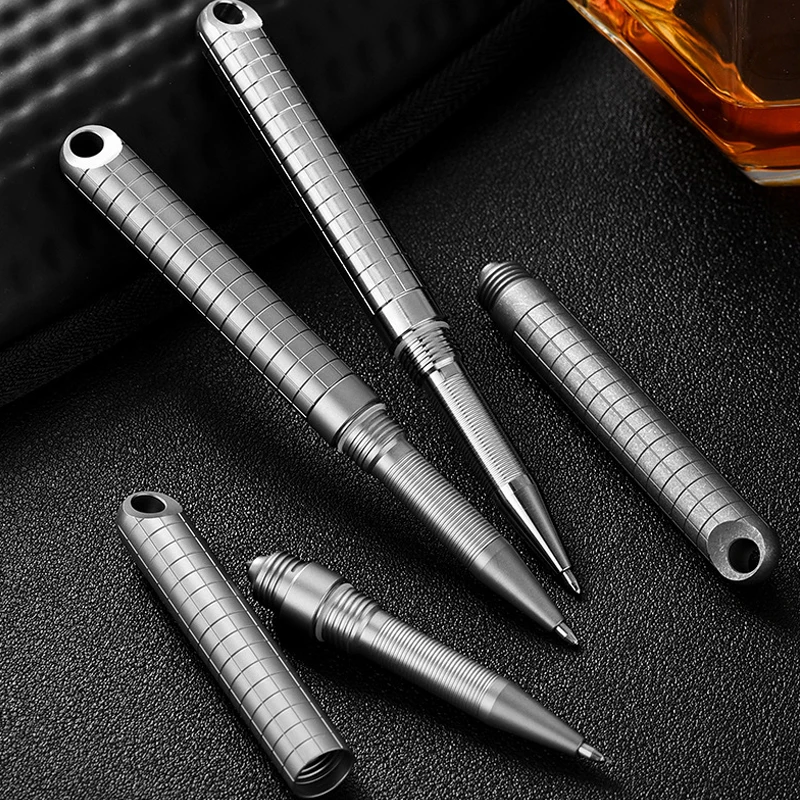 Titanium Alloy Tactical Pen EDC Tool Tungsten Steel Head Window Breaking Outdoor Survival EDC Tool