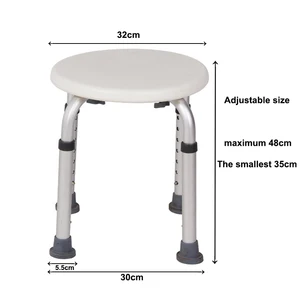 Nicht -Slip -Badstuhl mit 6 Konfigurationen, einstellbare Höhe für ältere Menschen, Badewanne, Dusche, Bank, sicherer Sitz, Produktprodukt Hauptverkaufsbank für Dusche - №4